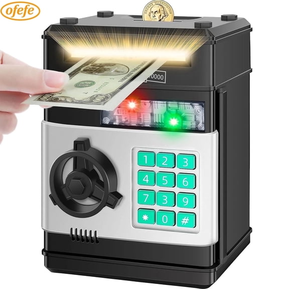 OFEFE Piggy Bank for Kids, Electronic Cash Coin Money Saving Box, Money Bank for 8-10 Year Old Boys Girls, Toys for Ages 6-13
