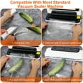 thumbnail image 4 of Moclever 2 Rolls Vacuum Sealer Bags, 7.67inx49ft BPA Free Safe Vacuum Bags for Fruit Vegetable Snack, Transparent, 4 of 14