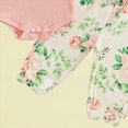 thumbnail image 4 of CAUYDY Newborn Girls Bodysuit Set Baby Girl Long Sleeved Romper Infant Fall Winter Clothing Toddler Outfit 3 6 9 12 18 24 Months Sizes 0-3 Months,Red, 4 of 7