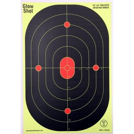 50Pc Shooting Target Glow Shot Reactive Splatter Gun Rifle 12X18" Paper Target