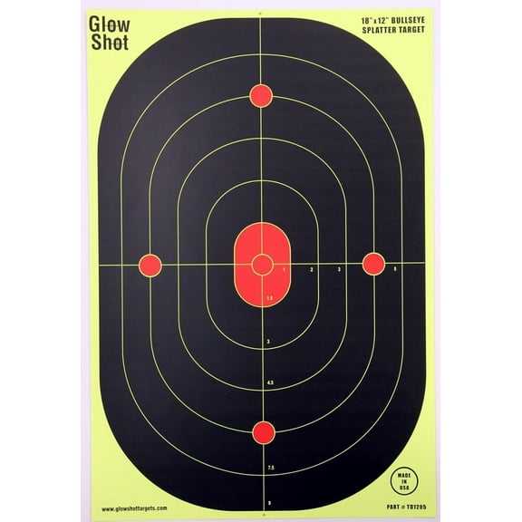 50Pc Shooting Target Glow Shot Reactive Splatter Gun Rifle 12X18" Paper Target