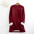 thumbnail image 4 of Kcodviy Hauts d'Automne pour Femmes Chandail en Molleton Caramel sous-Vêtement Femme Col Rond Veste Athlétique Unie avec Capuche Femme Couleur Chaude Manches Longues Chandails à Capuchon Femme Polaire Duveteuse Décontractée Coupe Ajustée Ample Chemises, 4 of 7