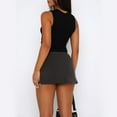 thumbnail image 5 of Women Mini Skirts, High Waist Solid Color Slim Fit Summer Bodycon Skirt Clubwear, 5 of 6