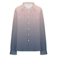 thumbnail image 6 of LNWUY (S-5XL) Big and Tall Mens Dress Shirt Gradient Print Long Sleeve Business Casual Button Down Shirt with Pocket Blue XXL, 6 of 8