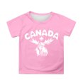 thumbnail image 1 of GDREDA Canada Day T-Shirt à Imprimé Drapeau Canada Day T-Shirt à Manches Courtes pour Filles T-Shirt d'Été à Col Rond Coupe Décontractée T-Shirts Basiques, 1 of 4