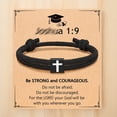 thumbnail image 4 of BLEEUS Braided Rope Cross Bracelet Christian Bracelet For Men Boy Gifts (Black C) Christmas Essential (Black C), 4 of 10