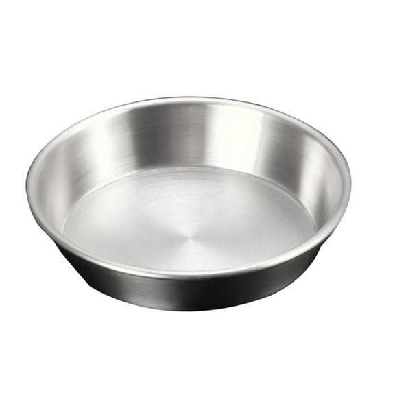 GOOHOCHY 1Pack Silver Metal Dinner Plate 18x7.1x1.2in Round For Daily Life