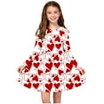 thumbnail image 1 of Cowsor Robe Patineuse à Manches Longues pour Filles - Robe de Récital Scolaire Extensible en Ligne A, Ourlet Maxi Tourbillonnant pour Fêtes, Vacances et Usage Quotidien, 4-14 Ans, 1 of 7