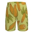 thumbnail image 6 of Disketp Men'S Swim Trunks Hawaiian Breathable Surf Beach Swimsuits Mesh Lining Beach Shorts With Pockets-Corn, 6 of 9