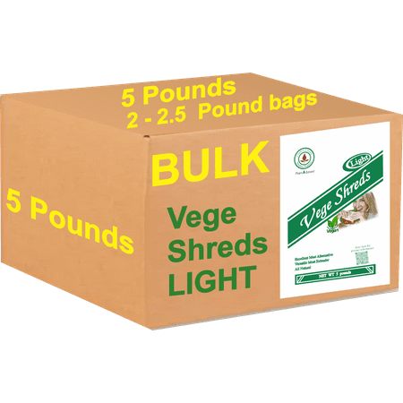 Vege Shreds Light, Veggie Shreds Light, Plant Based, Bulk 5 pounds, FREE Shipping