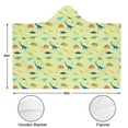 thumbnail image 3 of Wearable Blanket,Colorful Cartoon Dinosaurs Plants Pattern Hooded Wearable Flannel Blanket for Adults & Teens,Winter Poncho Shawl Wrap Cape Cozy Anti-Pill,60"x80", 3 of 5