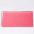 thumbnail image 3 of Kmbangi Women's Large Capacity Purse Hardware Rhombus Snap Button Wear Resistant Zipper Closure Long Wallet, 3 of 7