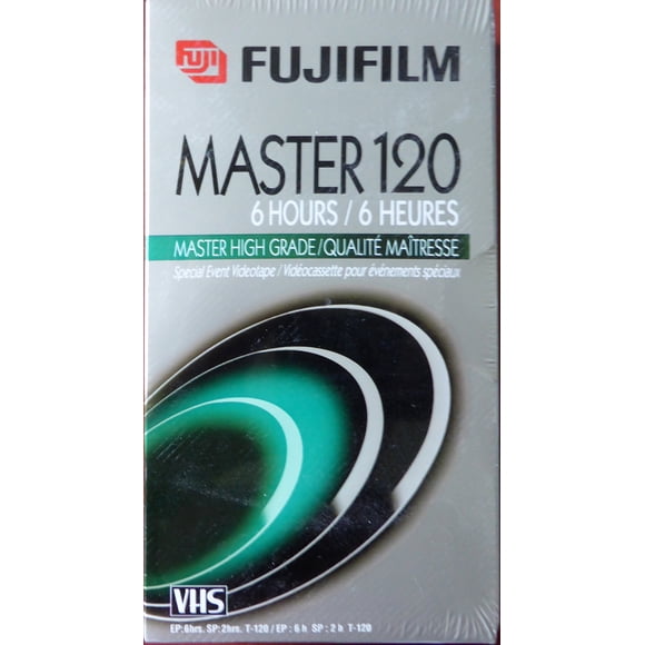 Cinta VHS Fujifilm T120HT Master Grade (paquete de 1)