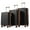 Black Brown, variant on LHYY Luggage Sets 3 Piece,Expandable Hard shell ABS Suitcases with Double Spinner,Travel luggage Set with TSA Lock(20/24/28inch,White Green)