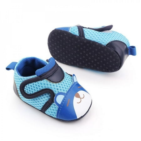 

ZDMATHE born Kids shoes Boy Girl Mesh Splicing PU cute cat Cotton Sole Anti-slip First Walkers Infant born Moccasins