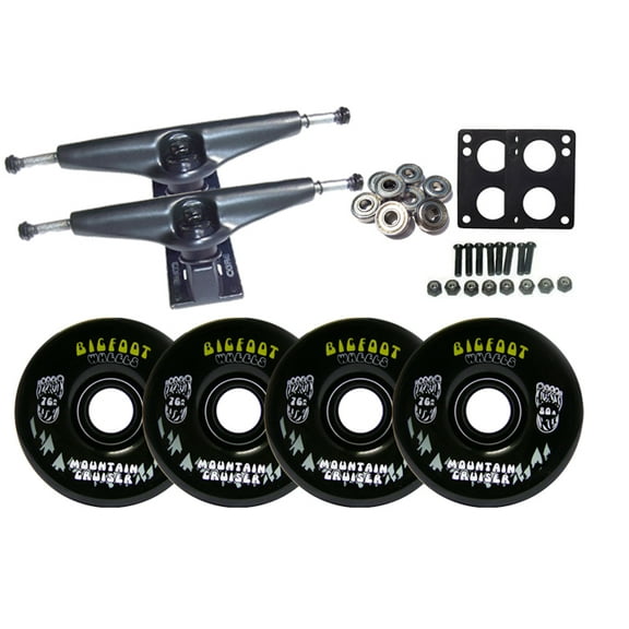 LONGBOARD Skateboard CORE TRUCKS BIGFOOT 76 BLK WHEELS