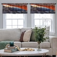 thumbnail image 5 of LALILO Kitchen Curtain Valance Fox With Nature Pine Forest Rod Pocket Window Curtain 52"x 18" Set of 2, 5 of 7