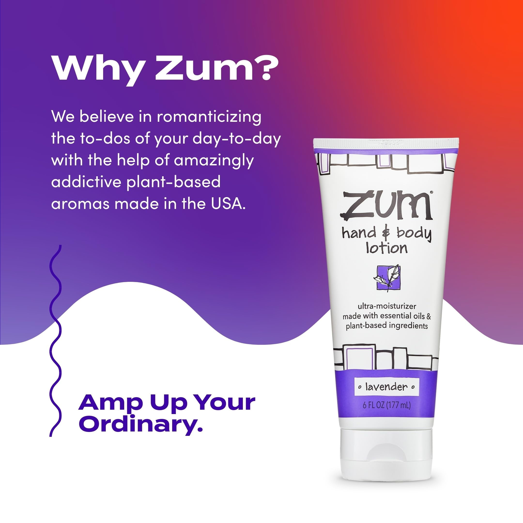 Zum by Indigo Wild Hand & Body Lotion - Natural Hand Lotion for Dry Hands - Body Lotion for Women & Men - Body Moisturizers Include Shea Butter, Jojoba Oil & More - Lavender Scent - 6 fl oz (2 Pack)