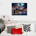 thumbnail image 4 of COMIO Canvas Wall Art Print City New York 20x16 in - 1pcs Home Decor Framed Stretched Picture Photo Painting Artwork Image Skyline Skyscrapers Panorama Night, 4 of 4