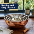 thumbnail image 2 of Kings County Tools Copper Mixing Bowls - 3 Piece Stainless Steel Nesting Bowl Set (Copper), 2 of 8