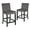Gray, variant on New Classic Furniture Celeste 39.5" Wood Counter Chair in Black (Set of 2)