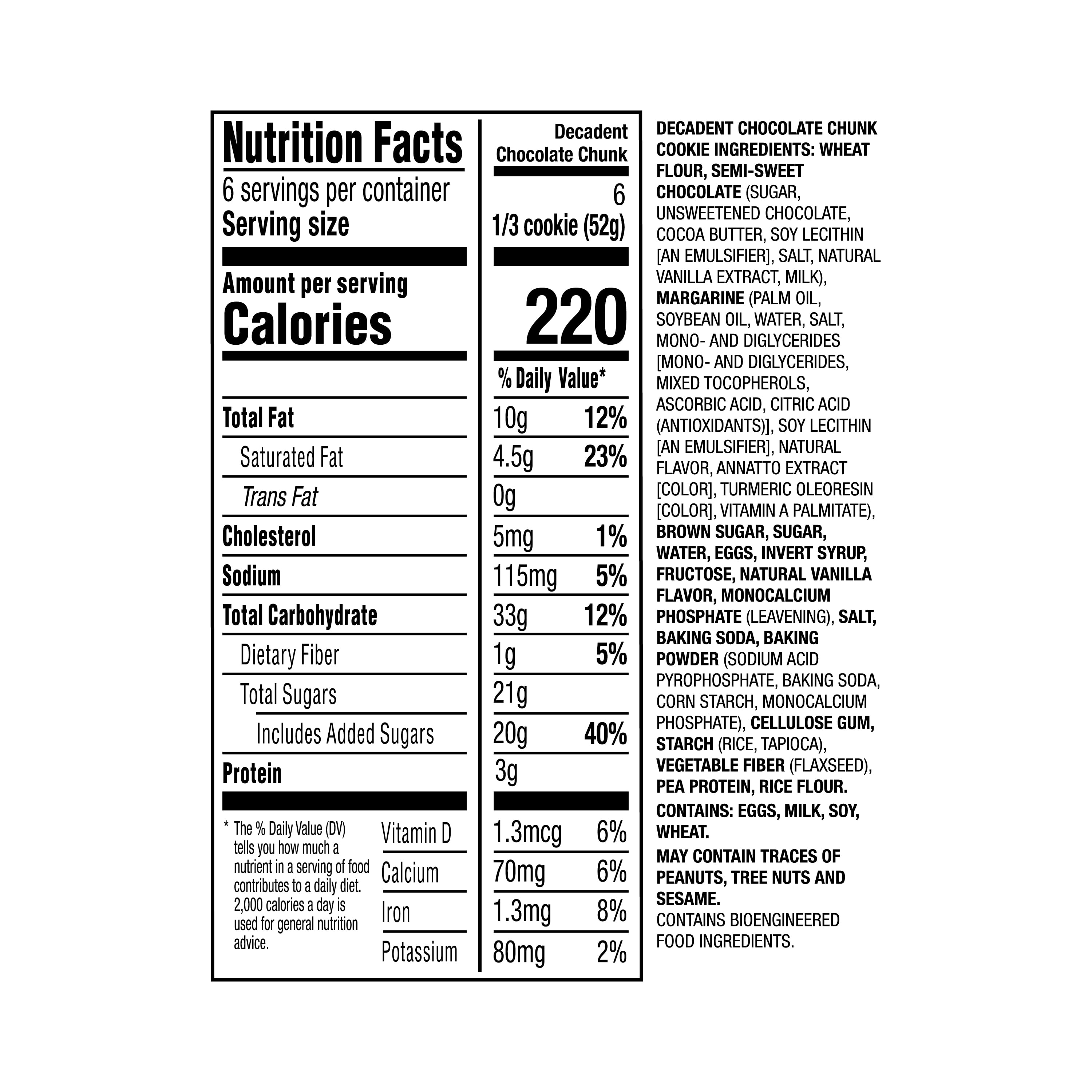 King Krumb Decadent Chocolate Chunk Bakery Cookies, 11oz, 2 Count, Ready to Eat, Baked