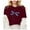 Brick Red, variant on Women's Cute T-Shirt Loose Crew Neck Comfy Breathable T-Shirt Graphic Print Summer Short Sleeve Shirt