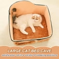 thumbnail image 4 of Czcpp-Maisons pour Chats d'Intérieur, Litière Mignonne avec Cheminée, Espace Intérieur Suffisant, Maison pour Chaton jusqu'à 3-7 lbs, Marron, 4 of 4