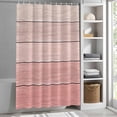 thumbnail image 5 of Gradient Pink Shower Curtain, Wood Grain Abstract Striped Vintage Simple Waterproof Shower Curtain Set with 12 Hooks Lightweight Bath Curtains Fabric Bathroom Decor 36x72 Inches, 5 of 9