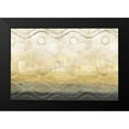thumbnail image 2 of Coulter, Cynthia 18x13 Black Modern Framed Museum Art Print Titled - Abstract Waves Black-Gold Landscape, 2 of 5