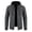 Dark Gray, variant on Fesfesfes Men's Plush Jacket Fall And Winter Outwear Stand Collar Sweater Casual Solid Color Fleece Lined Jacket