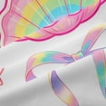 thumbnail image 5 of Manfei Colorful Gradient Bow Blackout Curtains,Rainbow Conch Stars Window Curtains Pack of 2 (38x45 Each), 5 of 6