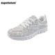 thumbnail image 1 of Zapatos planos Doginthehole de enfermera con diseño de periódico para mujer, zapatillas ligeras con cordones de malla para despertar, calzado transpirable de verano para damas y niñas., 1 of 6