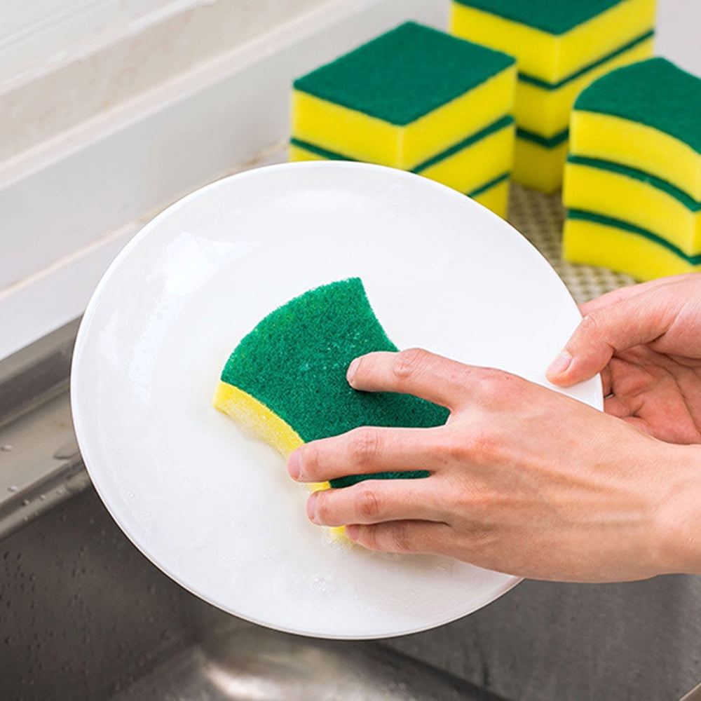 Kitchen Sponge Rectangle Dish Plate Pan Washing Scrubber Pad - Black - 4 x  2.8 x 1(L*W*H) - Bed Bath & Beyond - 28768892