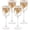 White, variant on Lorren Home Trends Set of 4 Embellished 24K Gold Crystal Red Wine Goblets-Made In Italy