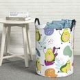 thumbnail image 6 of Sikiie Orange Green Avocado Print Round Dirty Clothes Basket, Waterproof Standing Foldable Storage Basket, for Laundry Room, Bedroom, Bathroom Storage-Small, 6 of 6