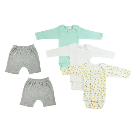 

Infant Boys Long Sleeve Onezies and Shorts