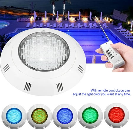 Garosa Lumière lumineuse de piscine avec télécommande, Lumière de piscine,  12V 24 LED RGB Multicolore Lumière lumineuse de piscine sous-marine avec  télécommande 