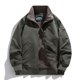 thumbnail image 2 of Chaqueta de solapa de algodón puro para otoño e invierno, cuello de piel de cordero, abrigo informal de terciopelo para hombre, chaqueta de bombardero Jack para hombre, 2 of 4