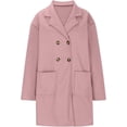 thumbnail image 5 of Women's Open Front Coatigan Long Sleeve Casual Lapel Cardigan Coat with Pockets Fall Winter Mid-Length Solid Coats, 5 of 7