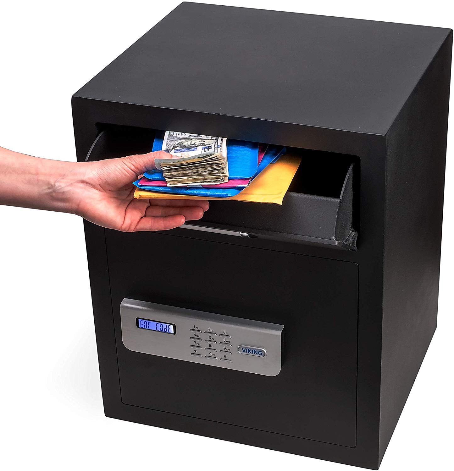Winbest Steel Digital Keypad Security Lock Depository Drop Slot Parcel Mail Safe with Locker