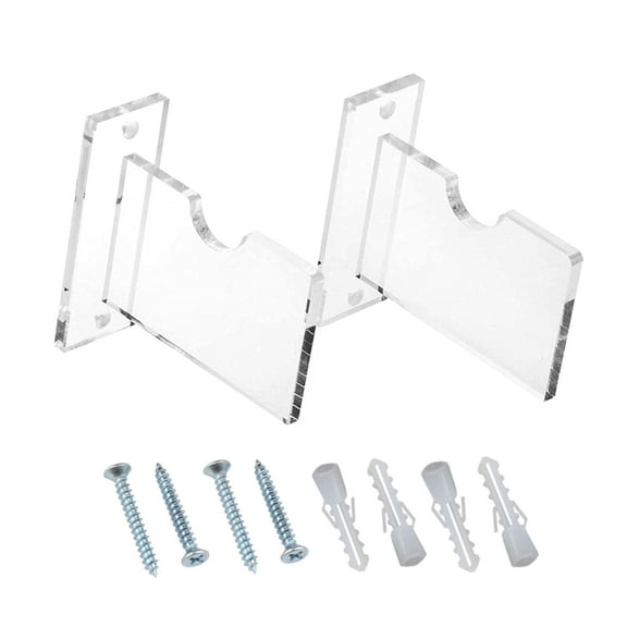 Acrylic Fishing Rod Wall Mount Rod Holder1 Pair Kit Fishing Pole Display Stand for Home Living Room Garage Horizontal Hanger