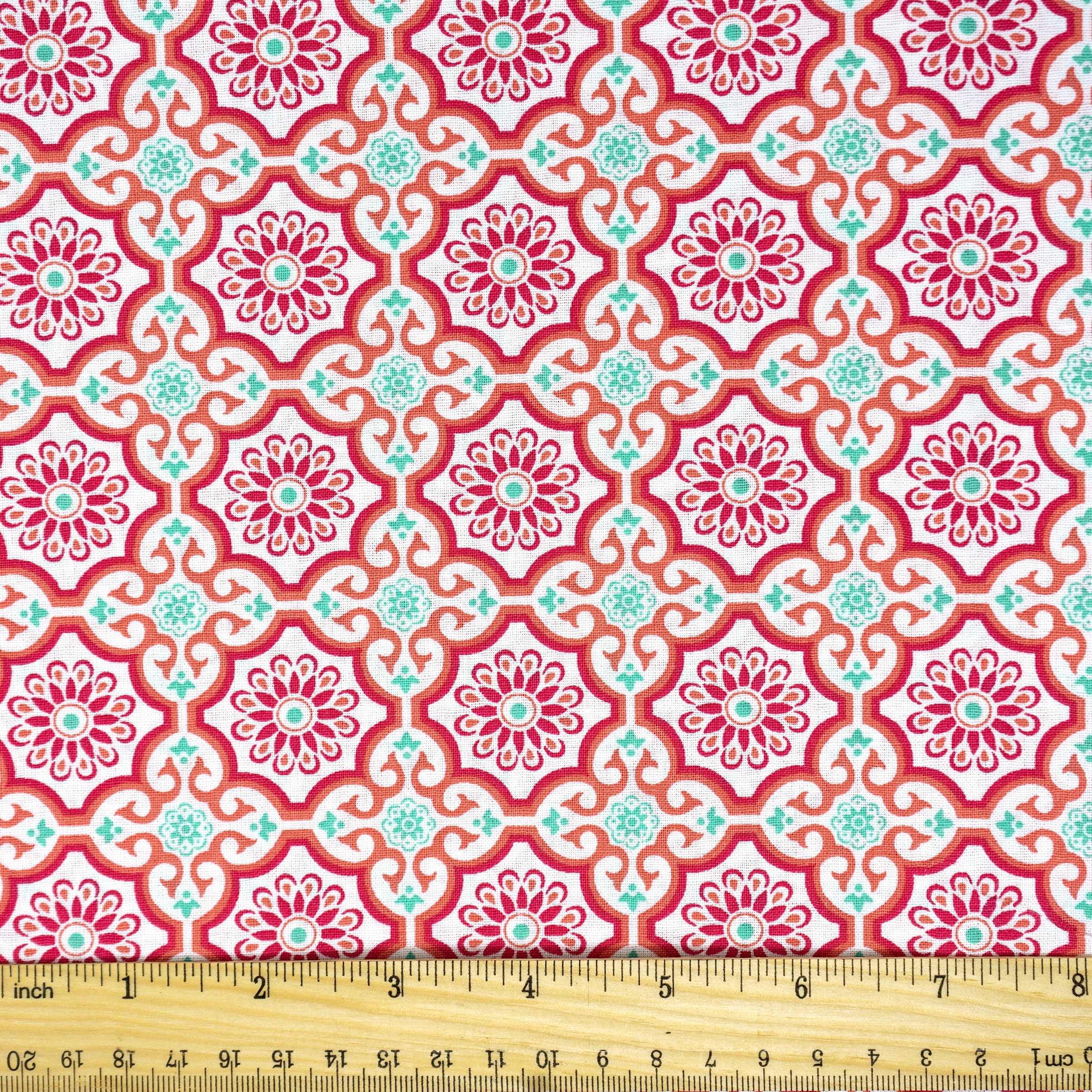 (2 pack) Waverly Inspirations 1 Yard Cut 100% Cotton Prints Fabric Blossom Lattice 44" Wide for Quilting & Sewing
