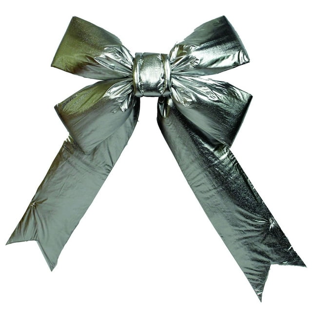 Vickerman 48" x 60" Silver Lamé Indoor Commercial Christmas Bow