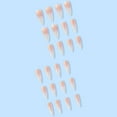 thumbnail image 3 of Milky White Pink Gradient Long Drop Shape Fake Nail Patch, 3 of 5