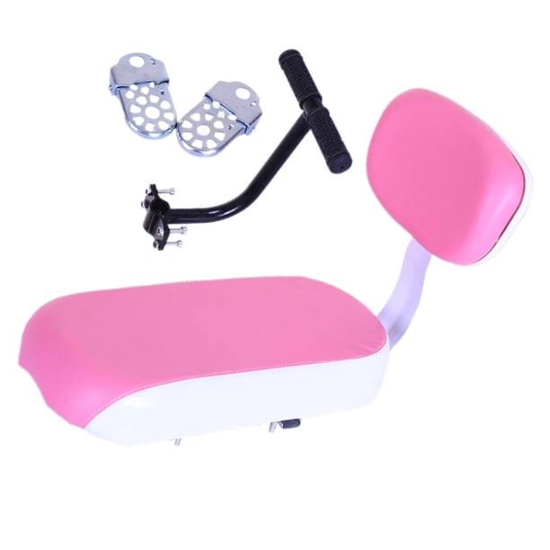 Cojín para el respaldo trasero de la bicicleta, asiento infantil cómodo y resistente con absorción de impactos. Rosa