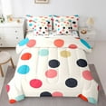 thumbnail image 2 of Erosebridal Chic Dot Bedding Twin Size, Polka Dots Bed in a Bag Twin size, Teens, Reversible 7 Pieces, 2 of 5