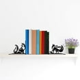 thumbnail image 3 of Handmadetneonsign Custom Fox Metal Bookends, Bookworm Name Bookend, Animal Bookshelf Decor, Book Stand 69011, 3 of 5