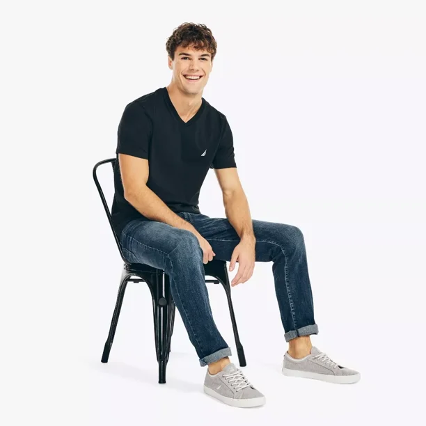 Playera Camisa Nautica Hombre Cuello V Neck 100% Original Bodega