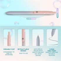 Premium Gel Pens for Writing & Journaling – 5 Pack of Extra Fine Point Black Ink Rollerball Pens